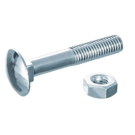 Болт DIN603 мебельный оцинк. М6х60 с гайкой (6 шт) - пакет Tech-Krep