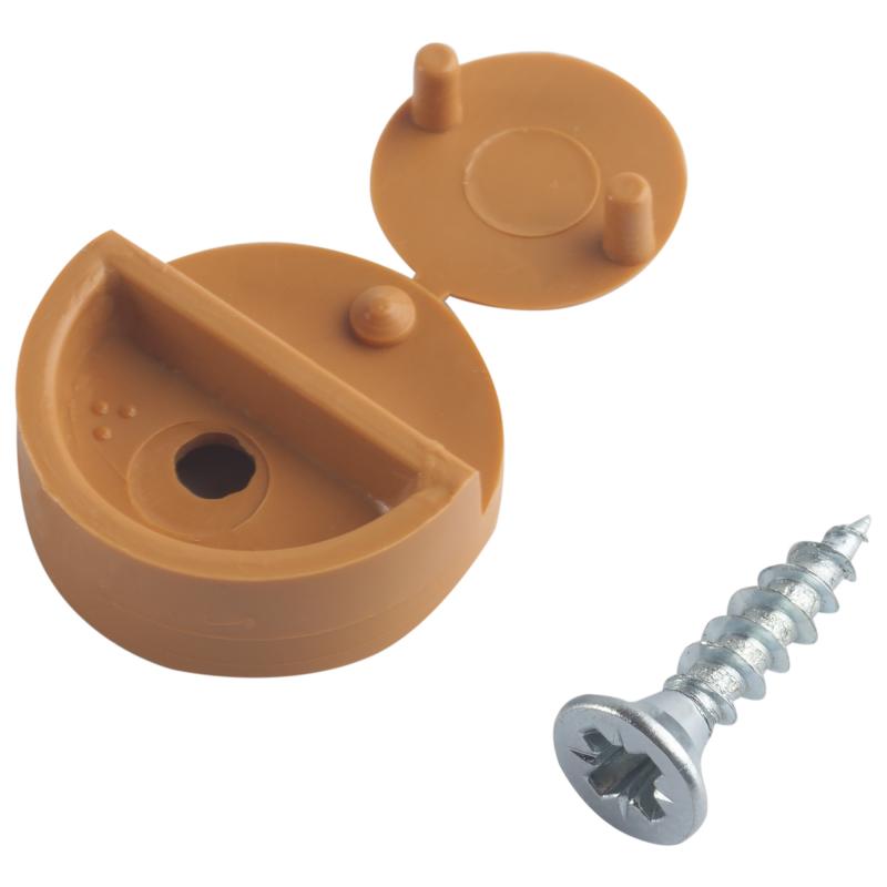 Зеркалодержатель пласт. для мебели бежевый бук с шур. (8 шт) - пакет Tech-Krep