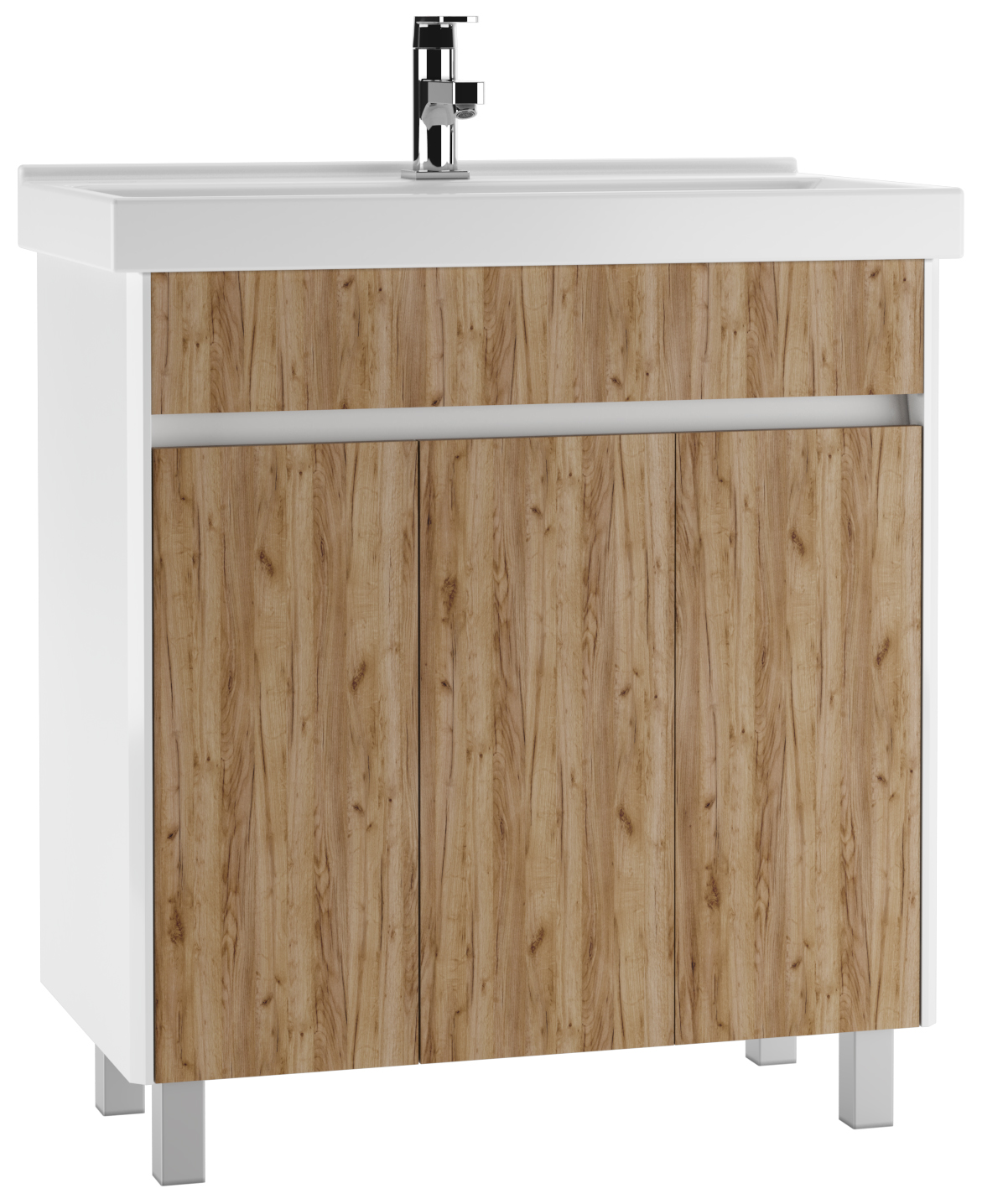 Тумба под умывальник "Фест 80" (Fest) Уно (Uno) Дуб ВОТАН без ящика Домино*