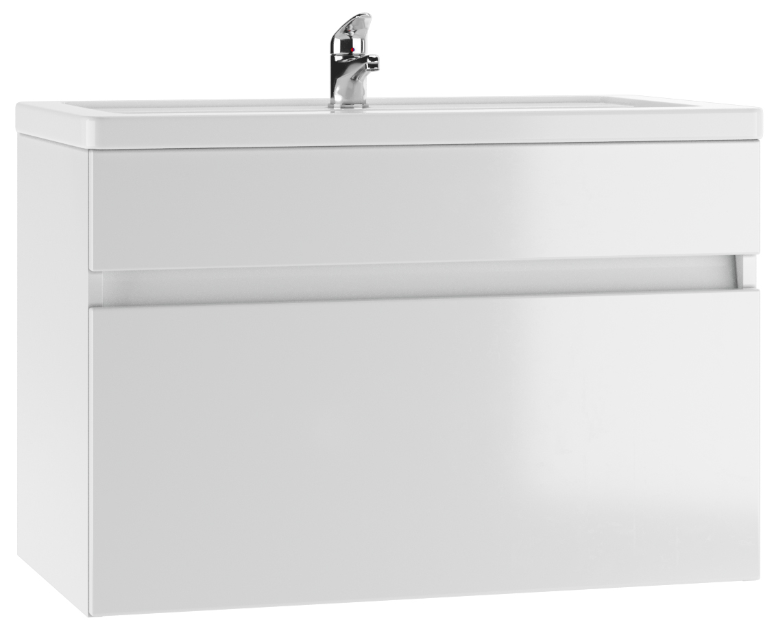 Тумба подвесная под умывальник "Мариа 80" (Maria) Классик с одним ящиком В1  АЙСБЕРГ