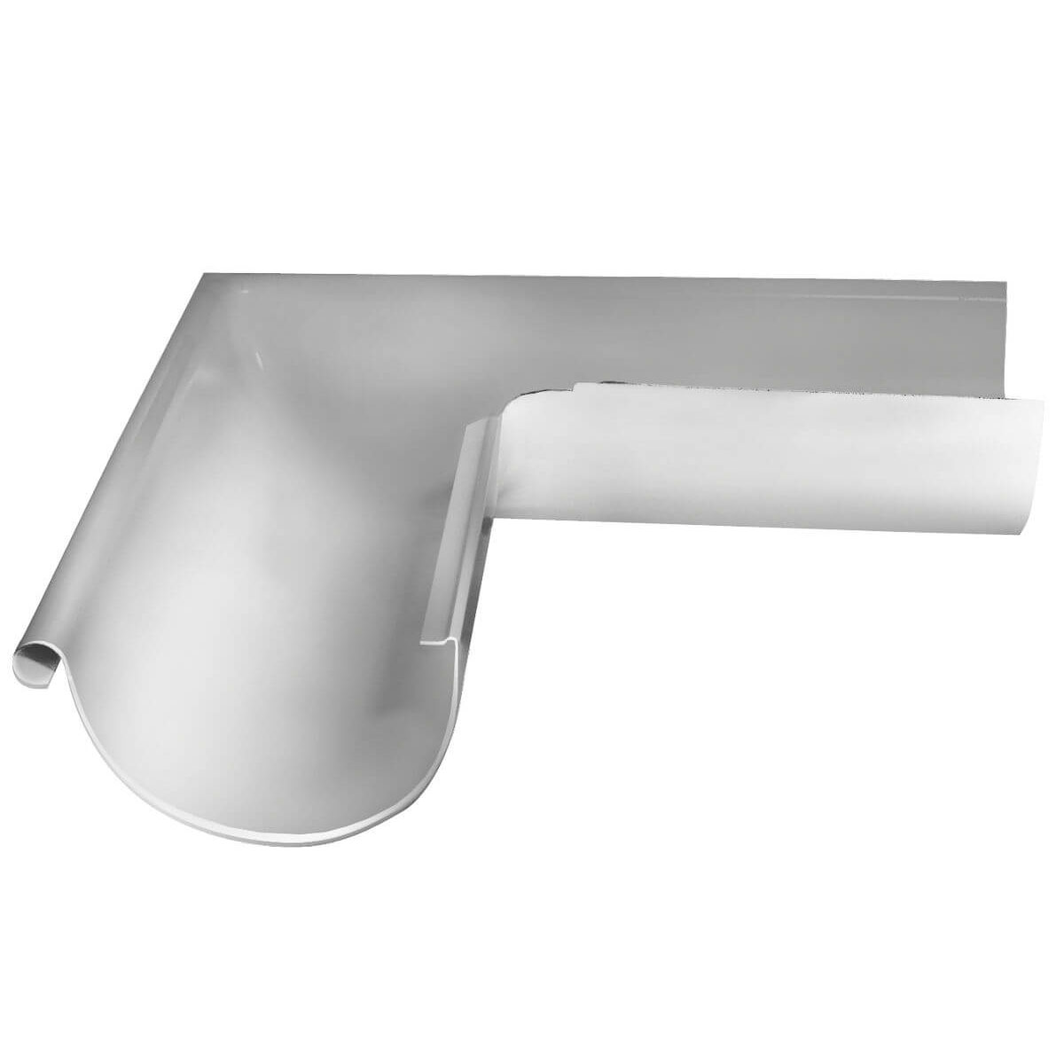 Угол желоба внешний Optima 90гр, 125мм белый RAL9003