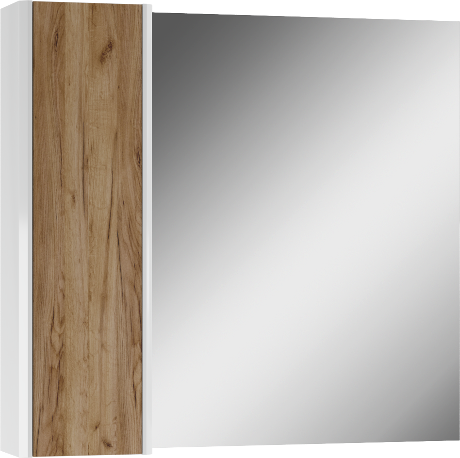 Шкаф-зеркало Уно 80 (Uno)  Дуб ВОТАН левый/правый Домино*