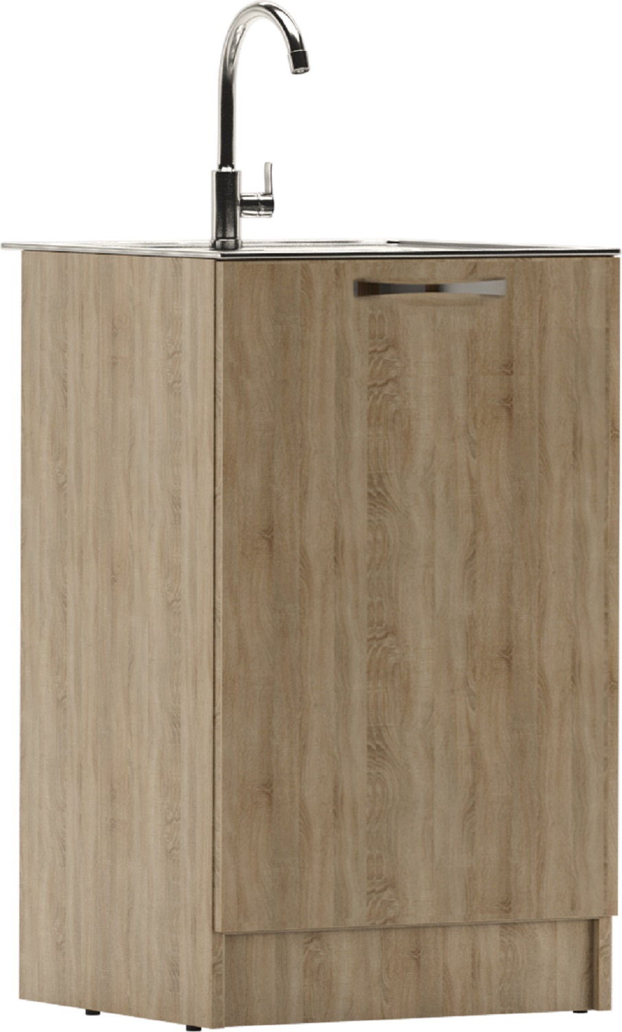 Тумба под нержавеющую мойку 50х50 Дуб Сонома, левая/правая