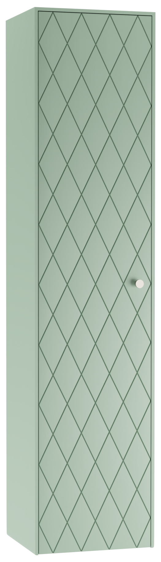 Пенал подвесной 35 ОДИН (ONE) без ящика зеленый матовый левый LEVEL