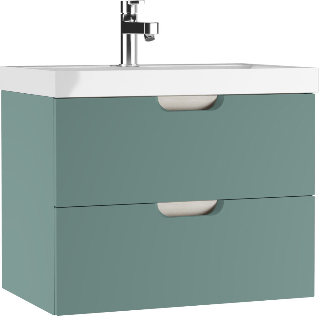 Тумба подвесная под умывальник "ЮНИТ 70" (Unit) Дюна (Dune) Олива В2 Домино