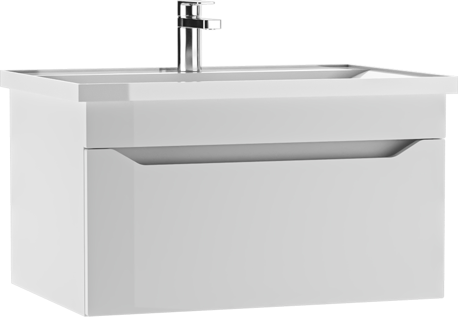 Тумба подвесная под умывальник "НОВА 70" (Nova) Ева с одним ящиком В1 АЙСБЕРГ