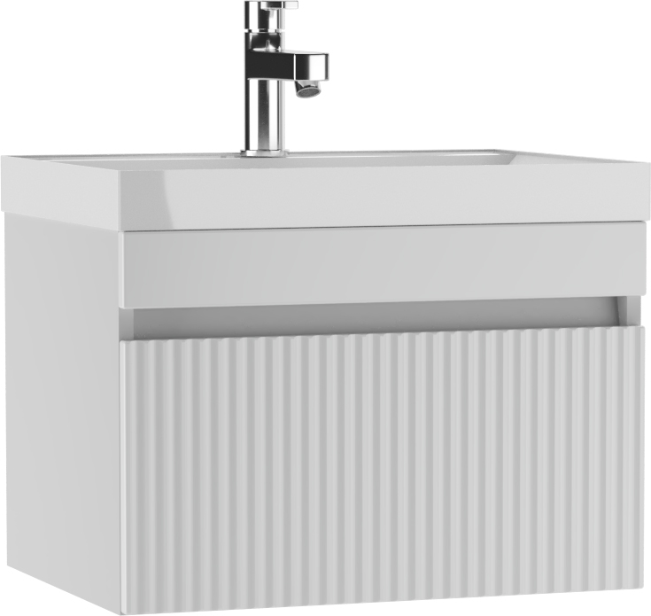 Тумба подвесная под умывальник "ЮНИТ 60" (Unit) Бриз с одним ящиком В1 АЙСБЕРГ