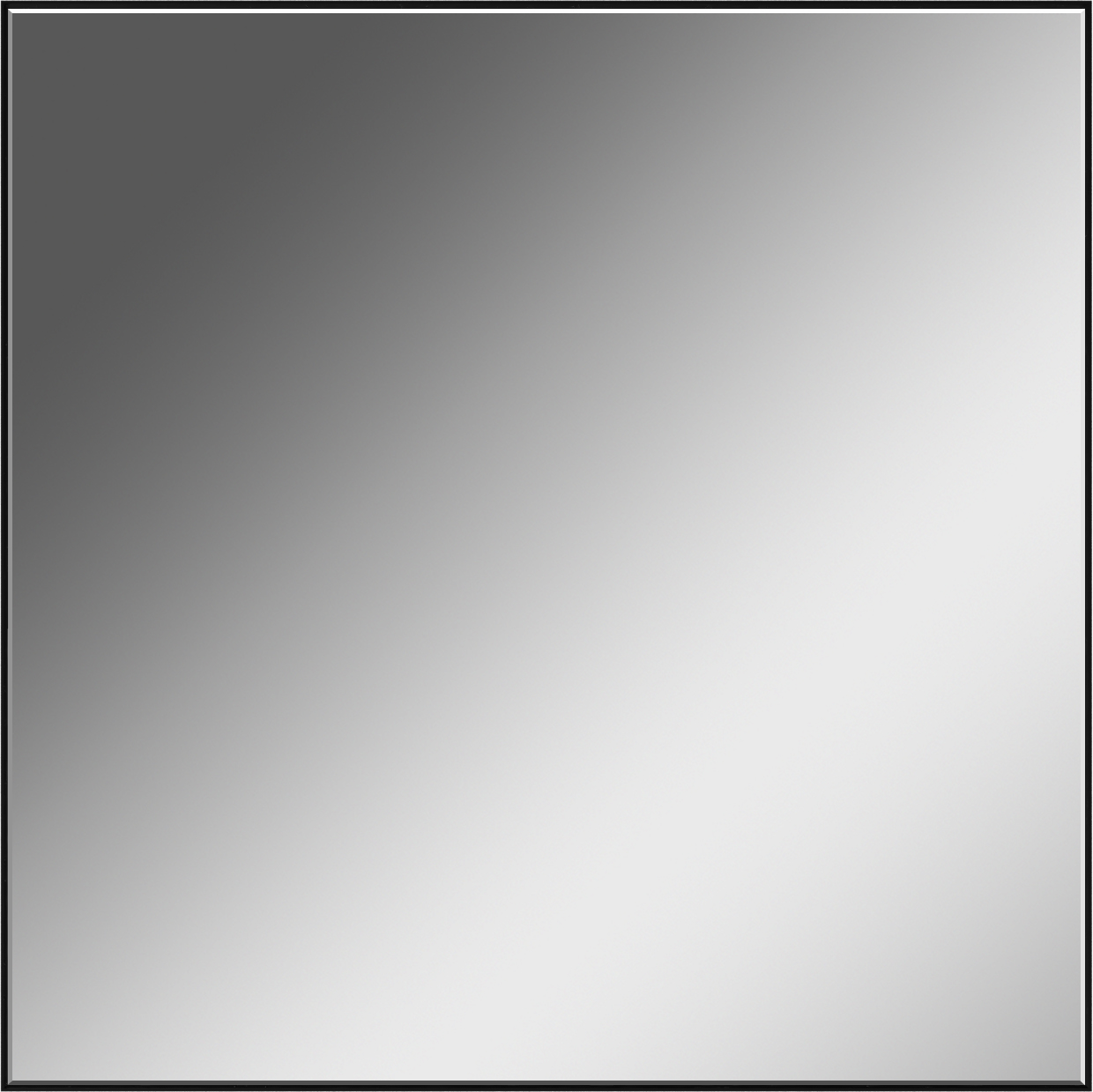 Зеркало Корсика 700х700 черн. алюм. (Corsica) без подсветки Sansa