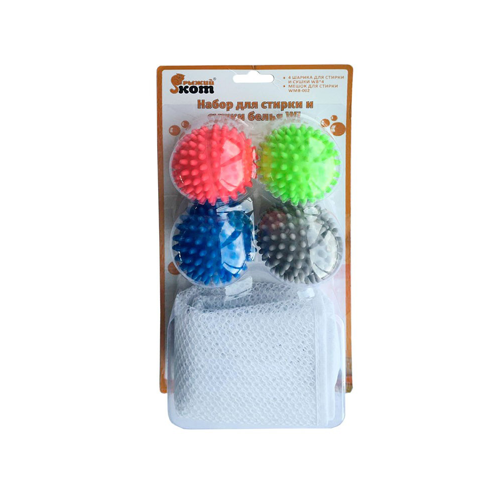 Набор для стирки и сушки белья WL 4 шарика для стирки и сушки WB4 и мешок для стирки WMB-002