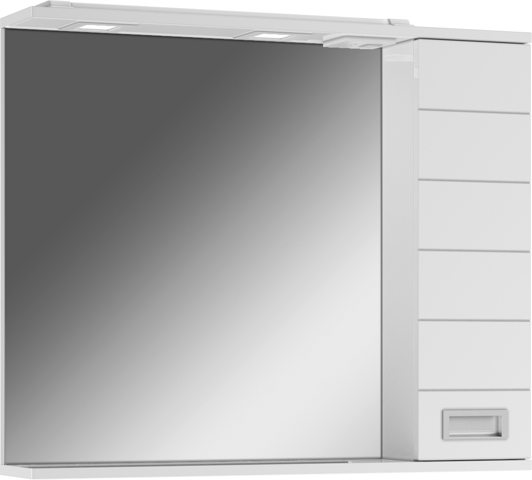 Шкаф-зеркало Куб 80 (Cube) Эл. правый Домино*