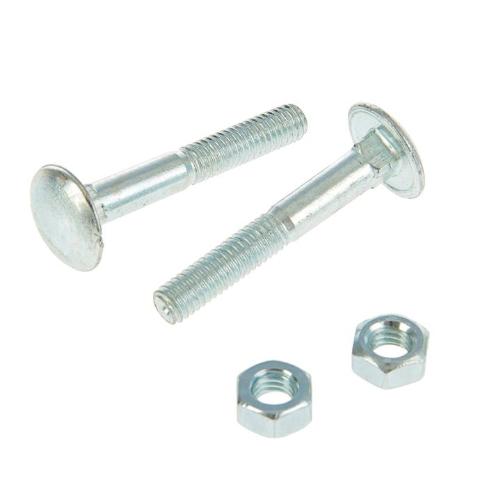 Болт DIN603 мебельный оцинк. М6х40 с гайкой (8 шт) - пакет Tech-Krep