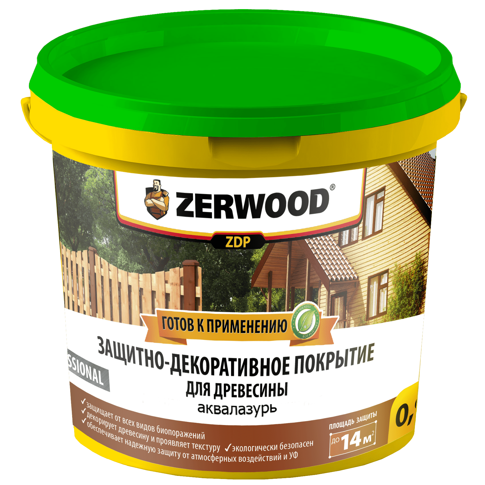 Защитно-декоративное покрытие Zerwood белый 0,9 кг.