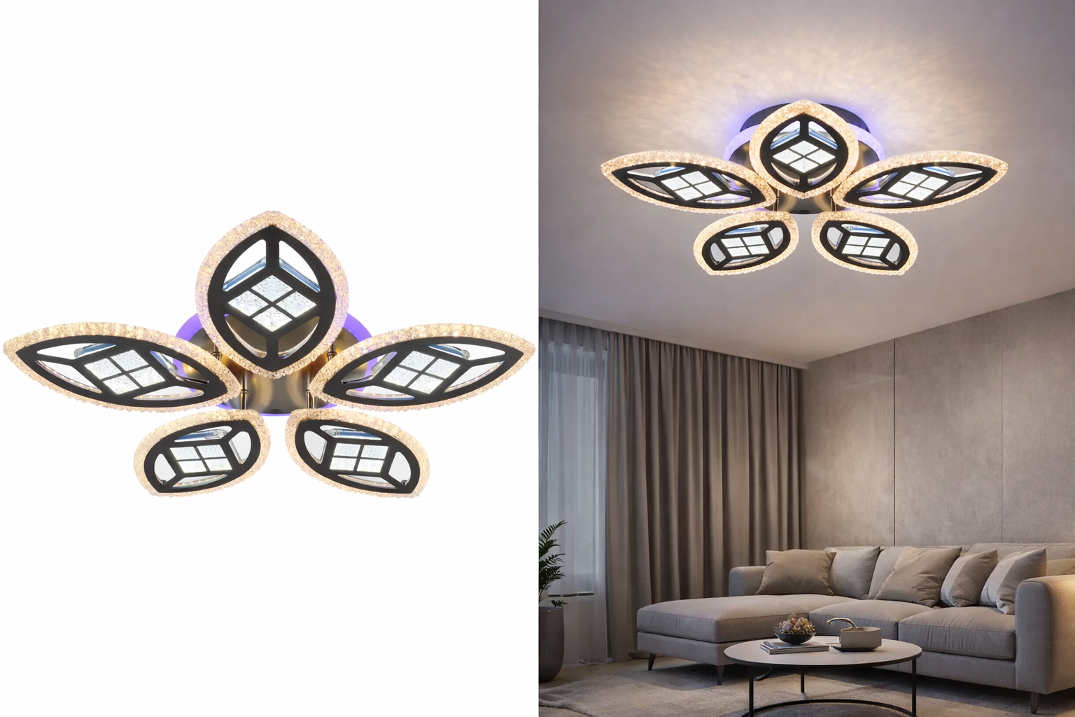 Современный светильник в интерьере