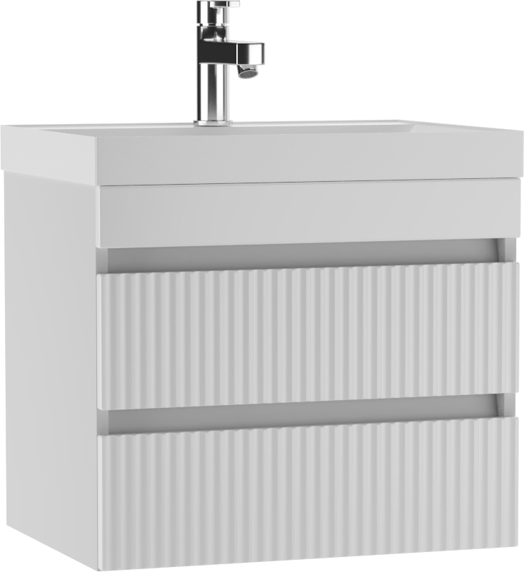 Тумба подвесная под умывальник "ЮНИТ 60" (Unit) Бриз с двумя ящиками В2 АЙСБЕРГ