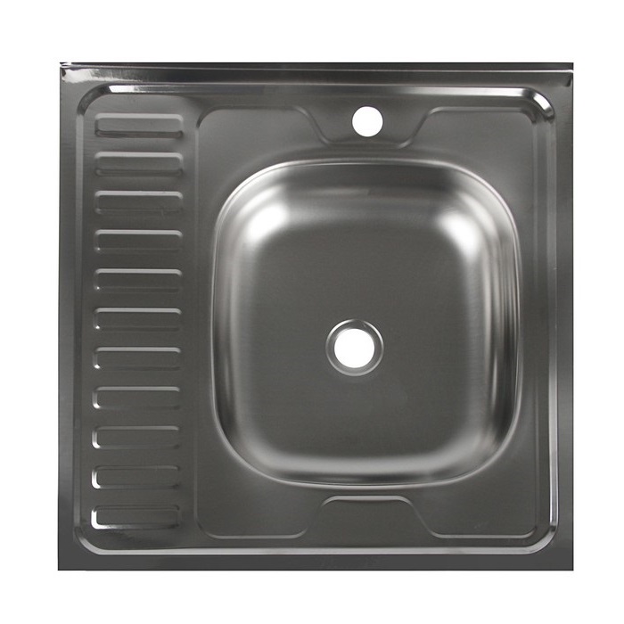 Мойка кухонная 60*60 чаша справа (без сифона) Владикс (Vladiks) V-403