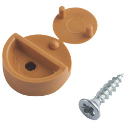 Зеркалодержатель пласт. для мебели бежевый бук с шур. (8 шт) - пакет Tech-Krep