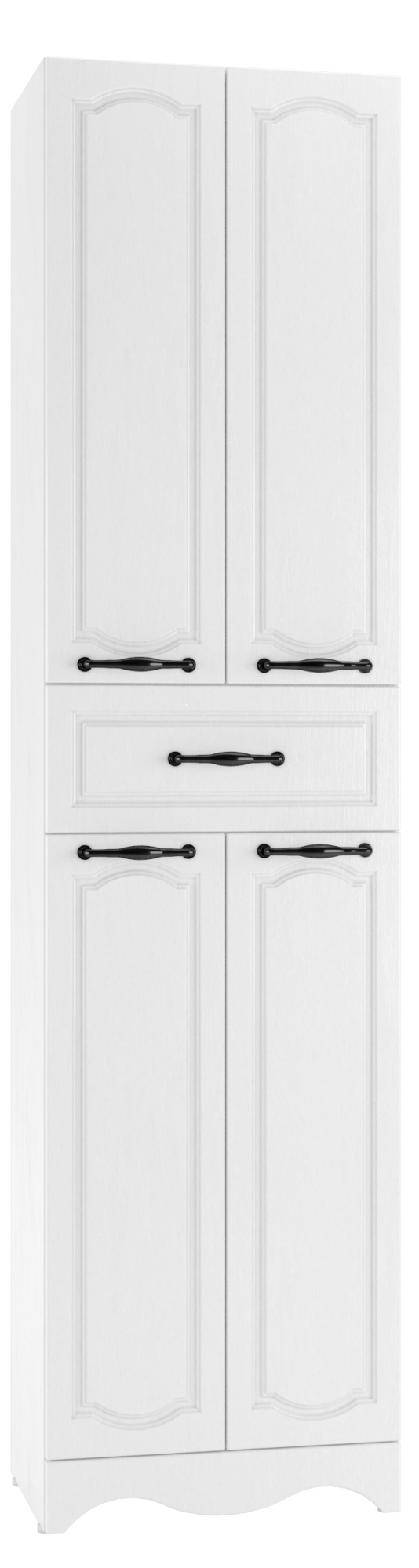 Пенал напольный 50 Рич (Rich) Белое Дерево с верхним ящиком В1 Домино