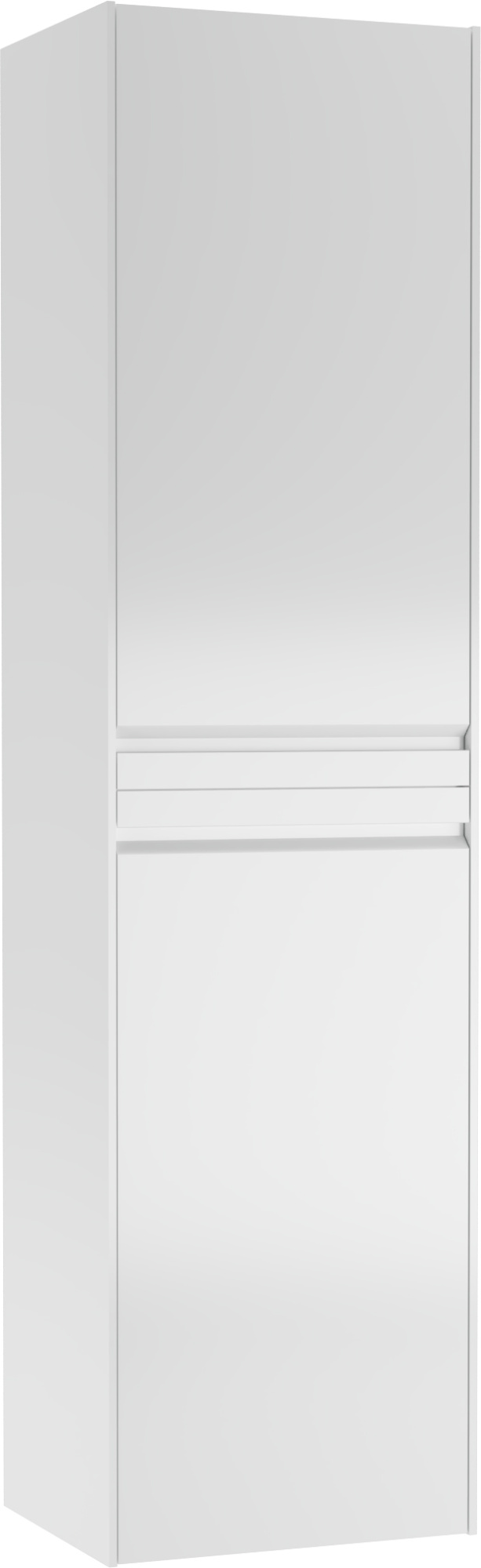 Пенал подвесной 40 Челси (Chelsea) без ящика Белый левый/правый Домино